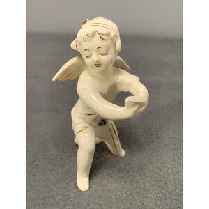 Vintage 1950s Ceramic Angel Candle Hugger Figurine From Japan